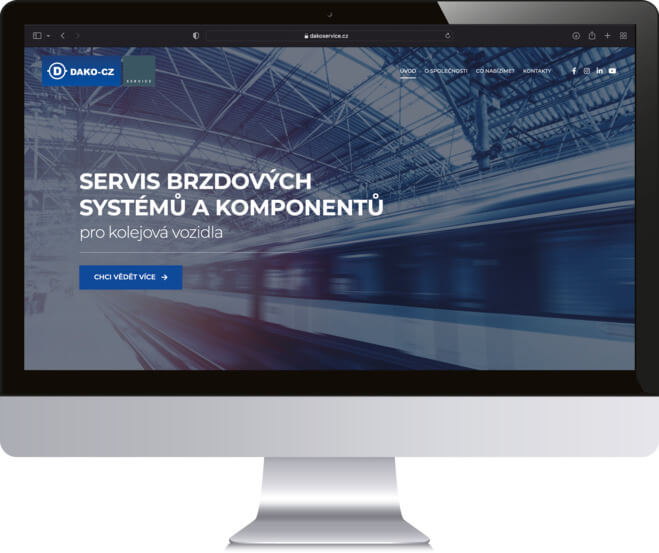 dakoservice.cz website on desktop