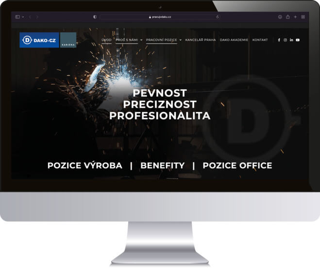 pracujvdaku.cz website on desktop
