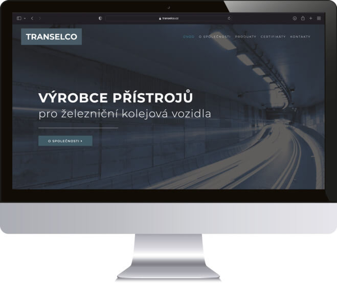 transelco.cz website on desktop